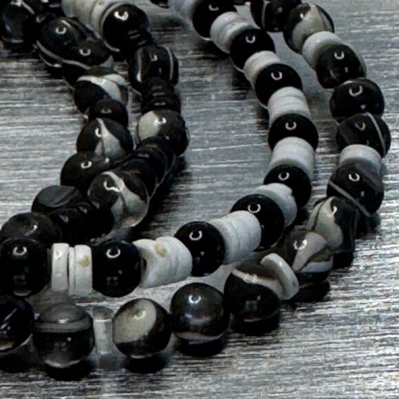 Whimsigoth 34" Wrap Beaded Necklace or Bracelet Stretch Memory Wire Cross Charm - Picture 3 of 5